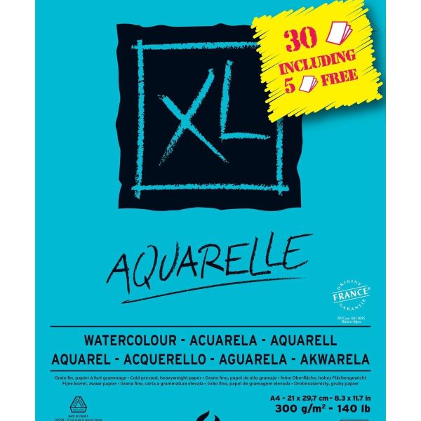 BLOCK DE DIBUJO CANSON AQUARELABLE A/4 300G 30H CON ESPIRAL