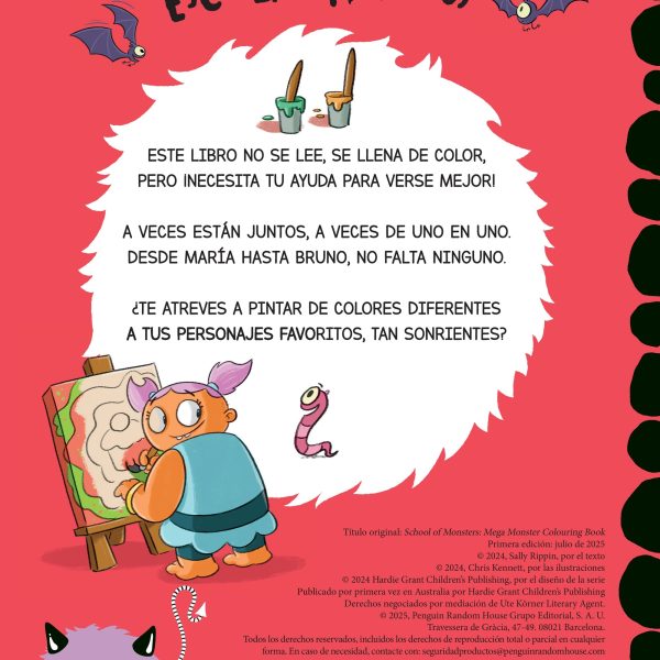 ESCUELA DE MONSTRUOS - EL LIBRO DE COLOREAR MEGA MONSTRUOSO