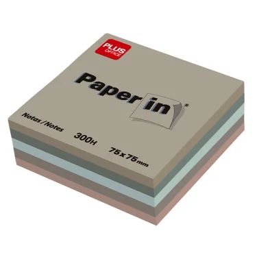 BLOC NOTAS ADHESIVAS PAPER IN PLUS OFFICE 75 X 75 MM COLORES TIERRA