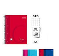 CERVANTES CUADERNO EXTRADURA A5 120H CUADRÍCULA 5X5