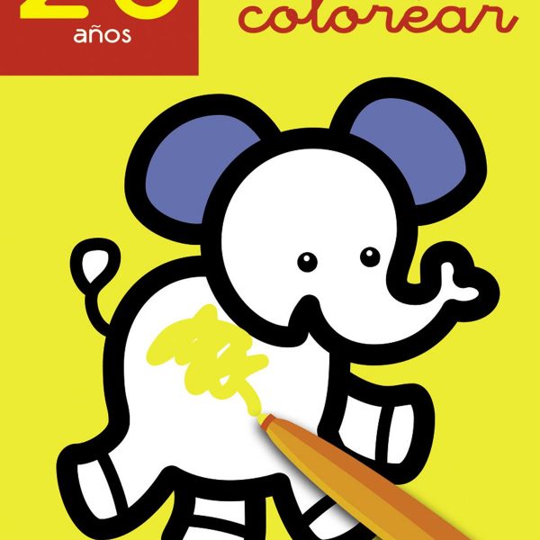 YA SE COLOREAR.(AMARILLO ELEFANTE).(2-3 AÑOS).(REF