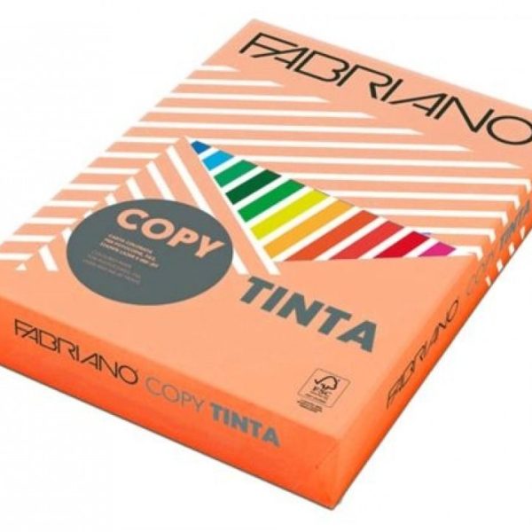 PAQUETE A4 500H 80G COLOR NARANJA FABRIANO