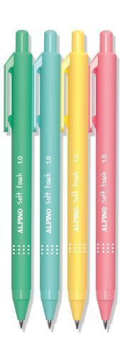 BOLIGRAFO RETRACTIL 1 MM ALPINO SOFT TOUCH PASTEL COLORES SURTIDOS