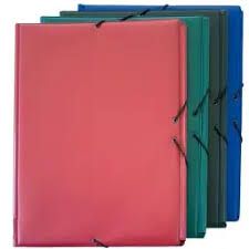 GRAFOPLÁS CARPETA CON GOMAS 3 SOLAPAS GRANATE