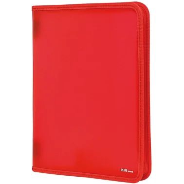 CARPETA PP PLUS CREMALLERA ROJO