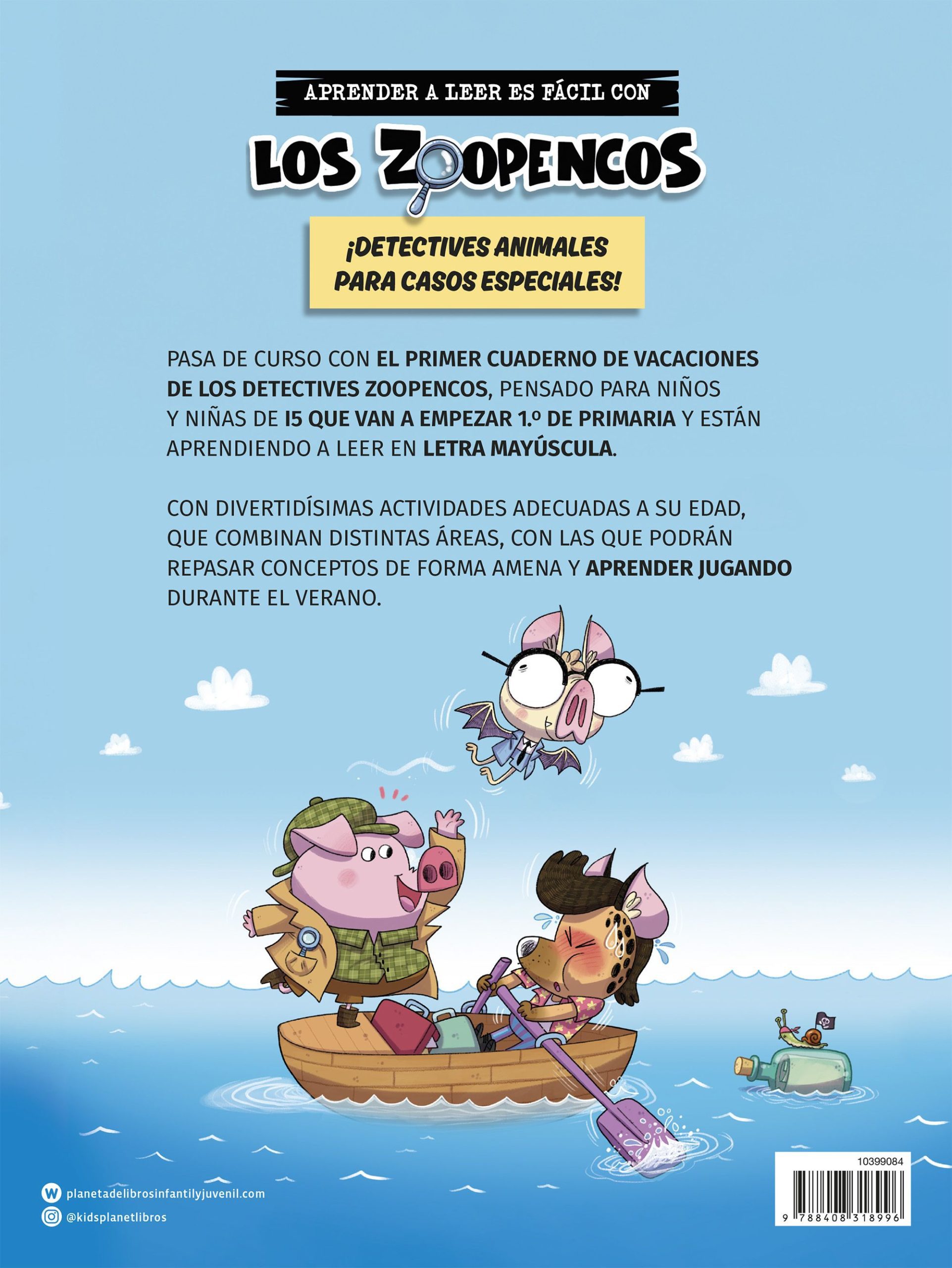 LOS DETECTIVES ZOOPENCOS. CUADERNO DE VACACIONES. EMPIEZO 1.º DE PRIMARIA
