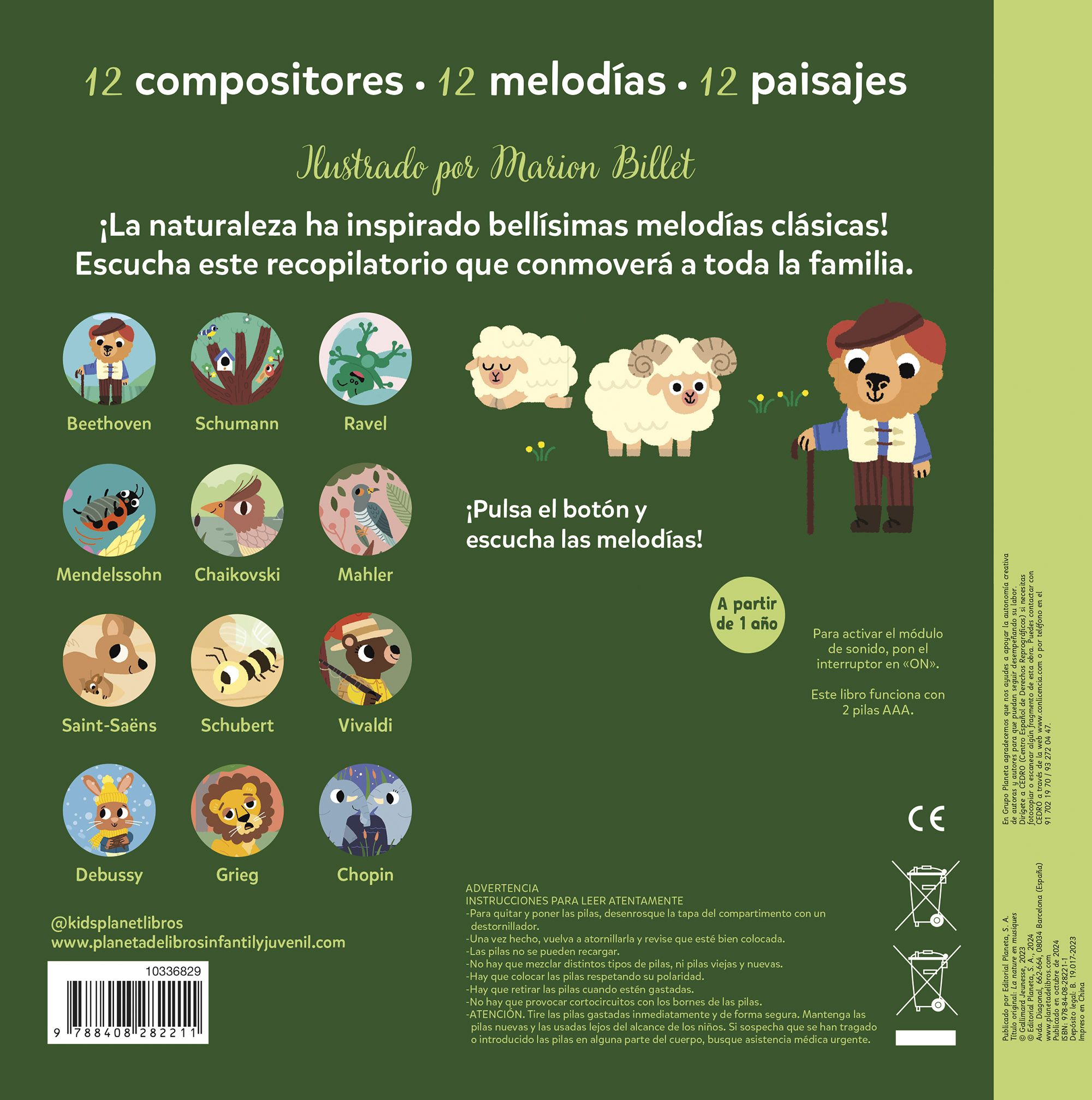 MELODÍAS CLÁSICAS DE LA NATURALEZA. MI PRIMER LIBRO DE SONIDOS