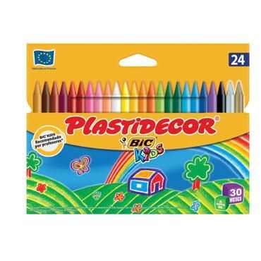 PLASTIDECOR CERAS DE COLORES KIDS ESTUCHE DE 24