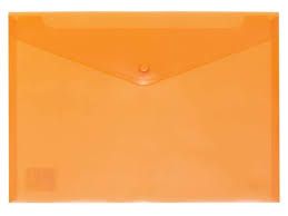 DOSSIER CON BROCHE POLIPROPILENO NARANJA