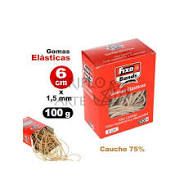 CAJA 100 GR  100 GOMAS ELÁSTICAS 1,5MMX6CM.FIXO