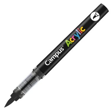 ROTULADORES ACRÍLICOS CAMPUS ACRYLIC PUNTA PINCEL NEGRO