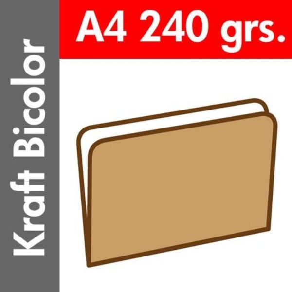 50 SUBCARPETA KRAFT BICOLOR 240GR FOLIO