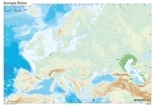 MAPA MUDO ERIK COLOR FISICO EUROPA