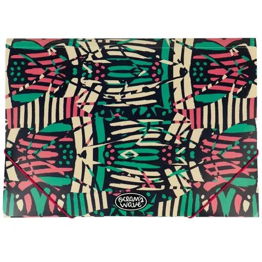 CARPETA CON GOMAS Y SOLAPAS TRIBAL TAMAÑO FOLIO PP
