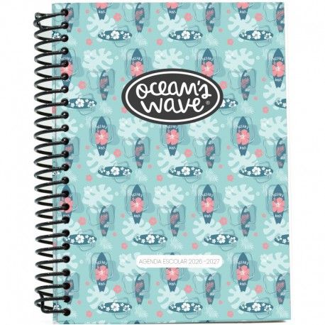 AGENDA ESCOLAR BY OCEAN´S WAVE 26-27 A5 TAPA POLIPROPILENO SEMANA VISTA NALA OCEAN'S WAVE