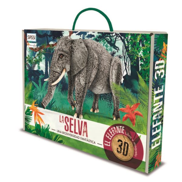 LA SELVA. ELEFANTE. ANIMALES. CON MAQUETA 3D. ILUSTRADO (ESPAÑOL)