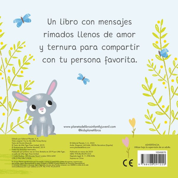 ERES MI CONEJITO FAVORITO. LIBRO DE CARTON CON TRO