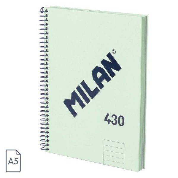 LIBRETA MILAN A5 FOLIO BLANCO VERDE