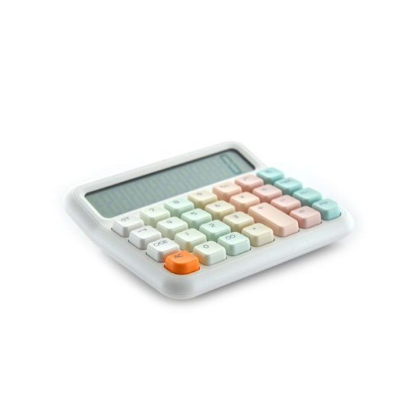 CALCULADORA SOBREMESA SOFT COLOR AZUL 12 DIGITOS TECLAS XL