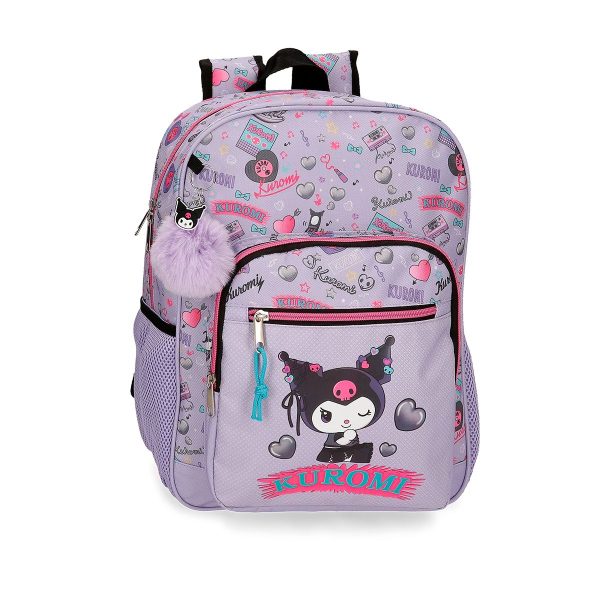 MOCHILA ESCOLAR KUROMI RETROPOP ADAPTABLE A CARRO