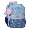 MOCHILA ESCOLAR MOVOM SPRING VIBES MARINO 38 CM ADAPTABLE A CARRO