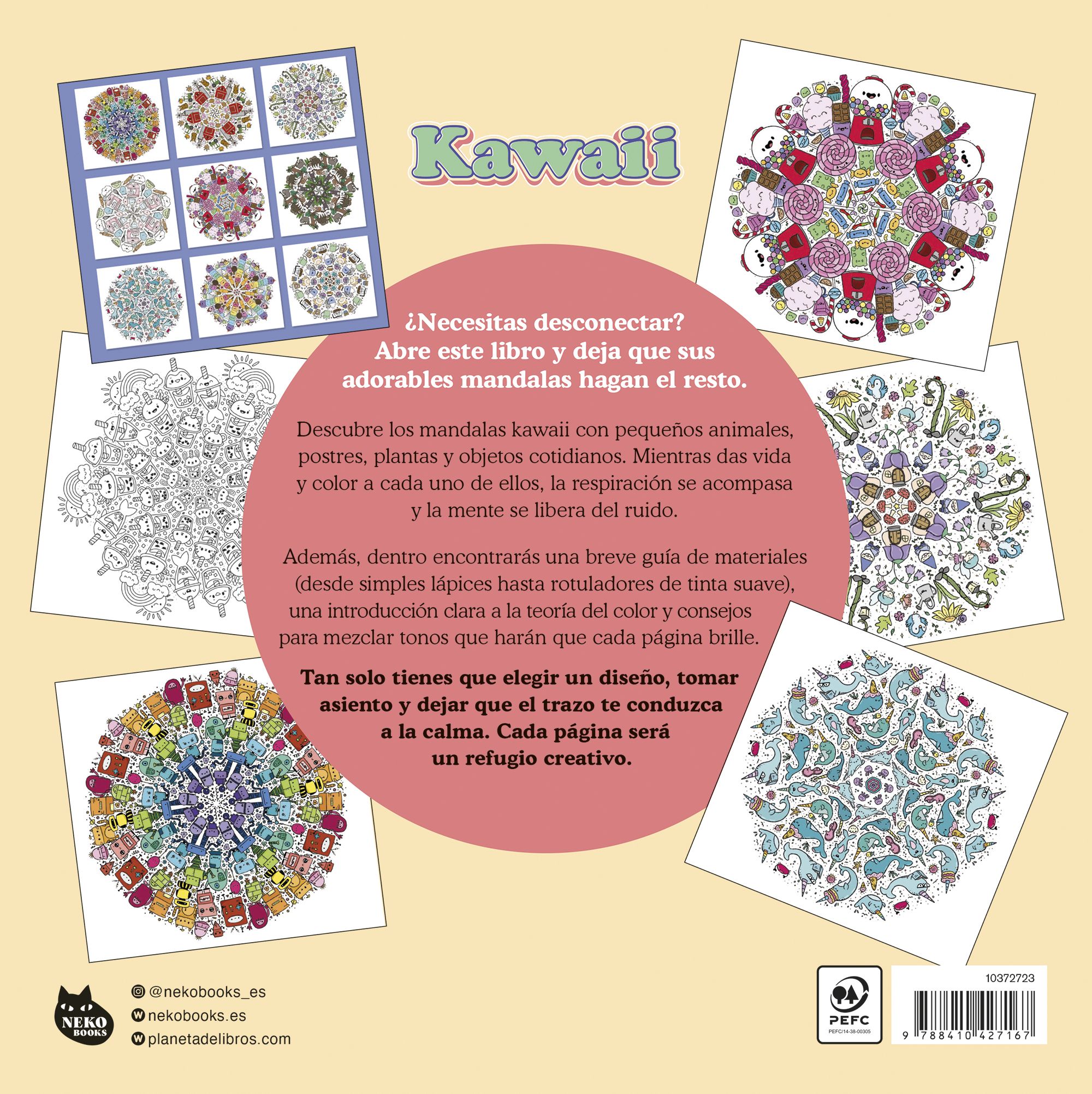 MANDALAS PARA COLOREAR KAWAII